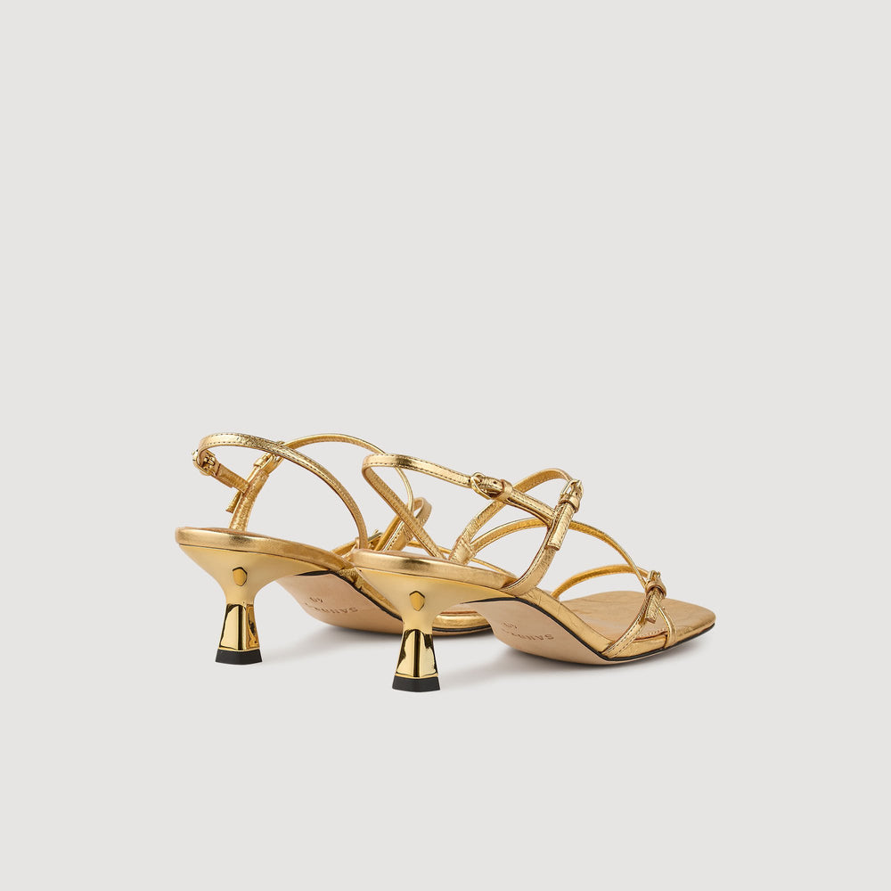 Sandals with straps Gold Sandro Women