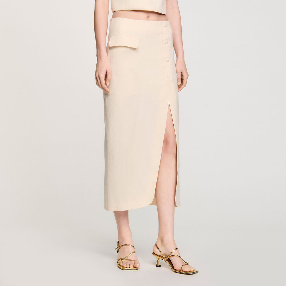 Sandals with straps Gold Sandro Women