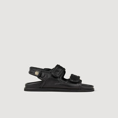 Leather sandals Black Sandro Women