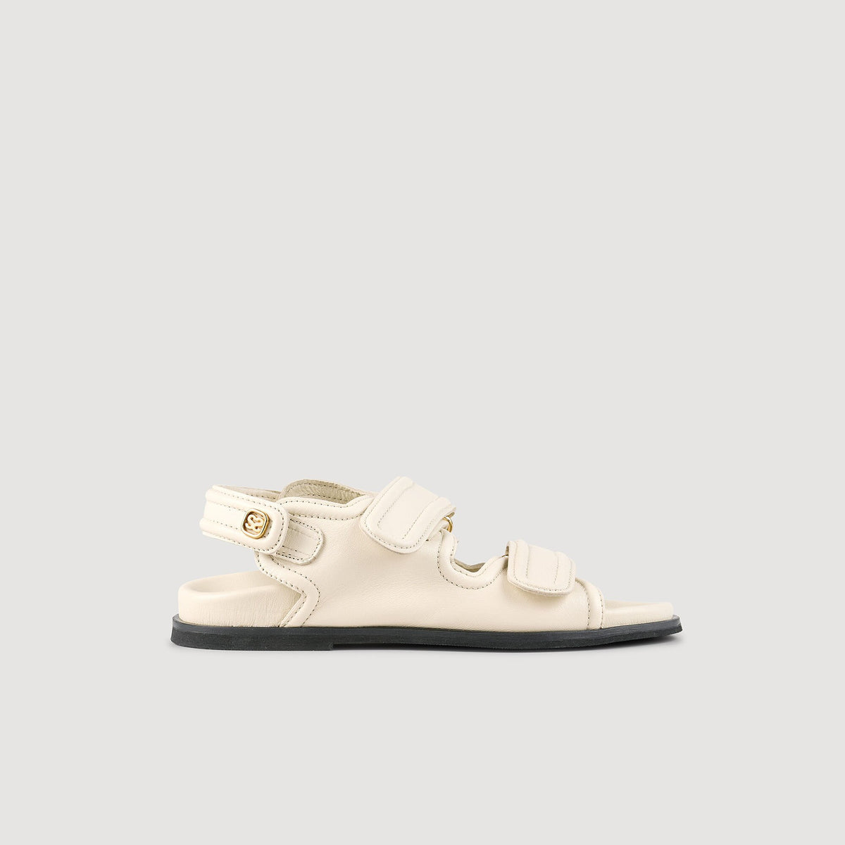 Plain leather lambskin sandals Vanilla Sandro Women
