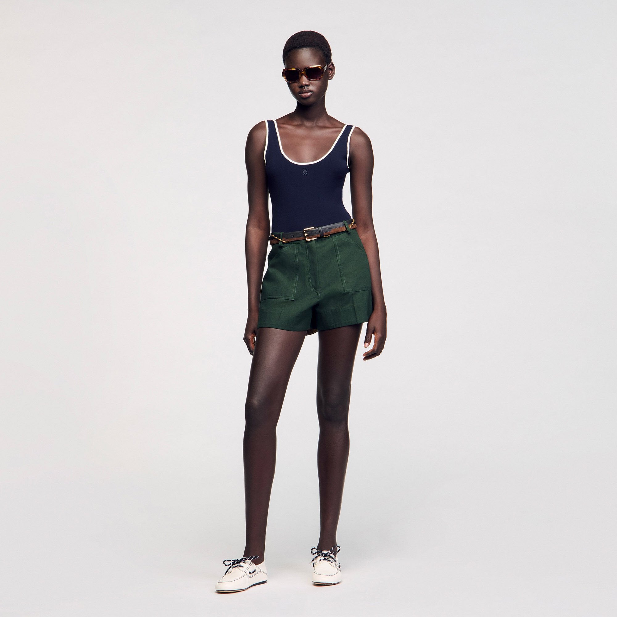 Knit bodysuit Navy Blue Sandro Women