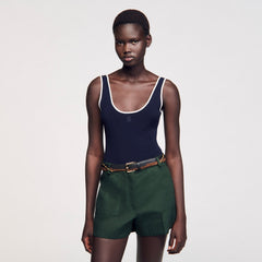 Knit bodysuit Navy Blue Sandro Women