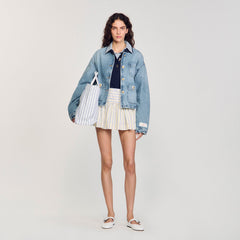 Denim jacket Blue Jean Sandro Women