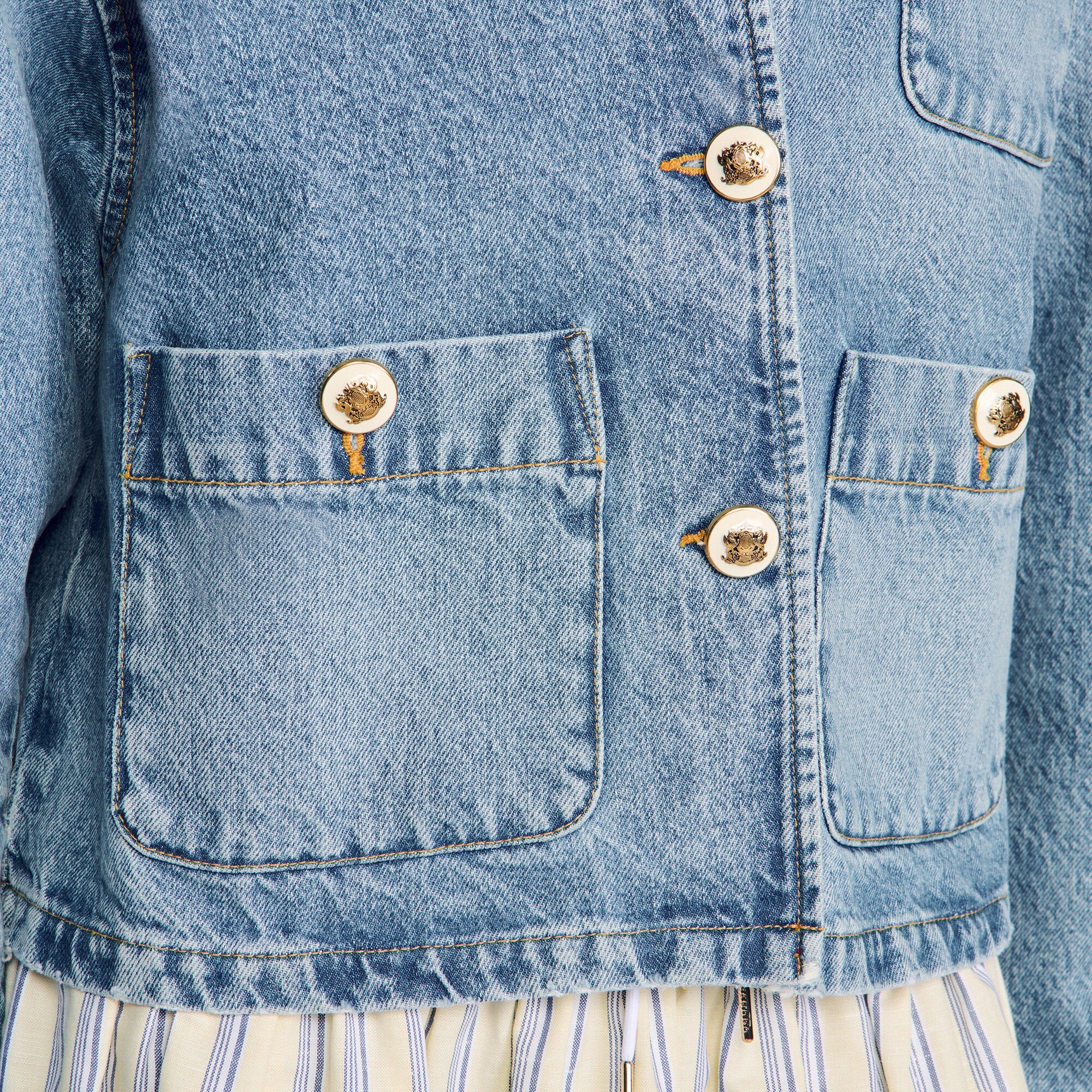 Denim jacket Blue Jean Sandro Women