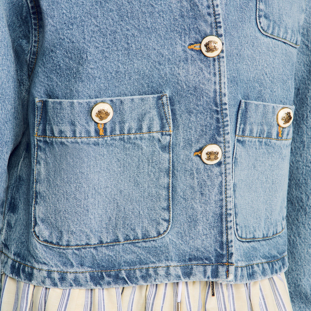 Denim jacket Blue Jean Sandro Women