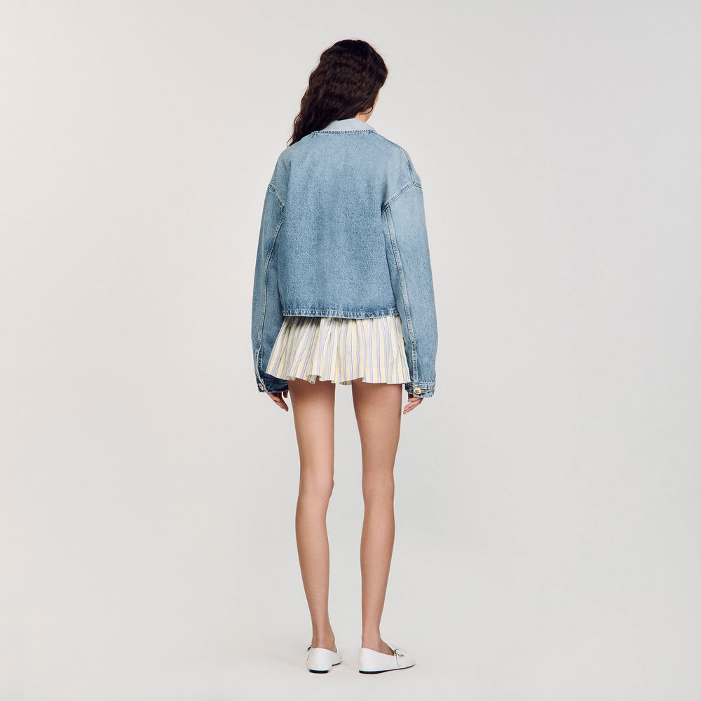Denim jacket Blue Jean Sandro Women