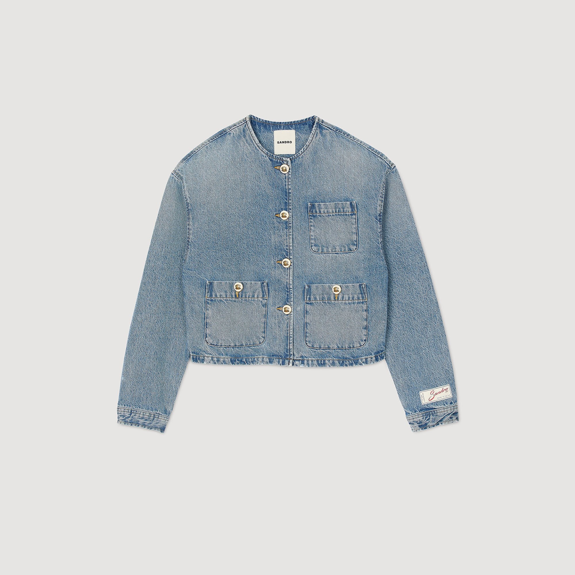 Denim jacket Blue Jean Sandro Women