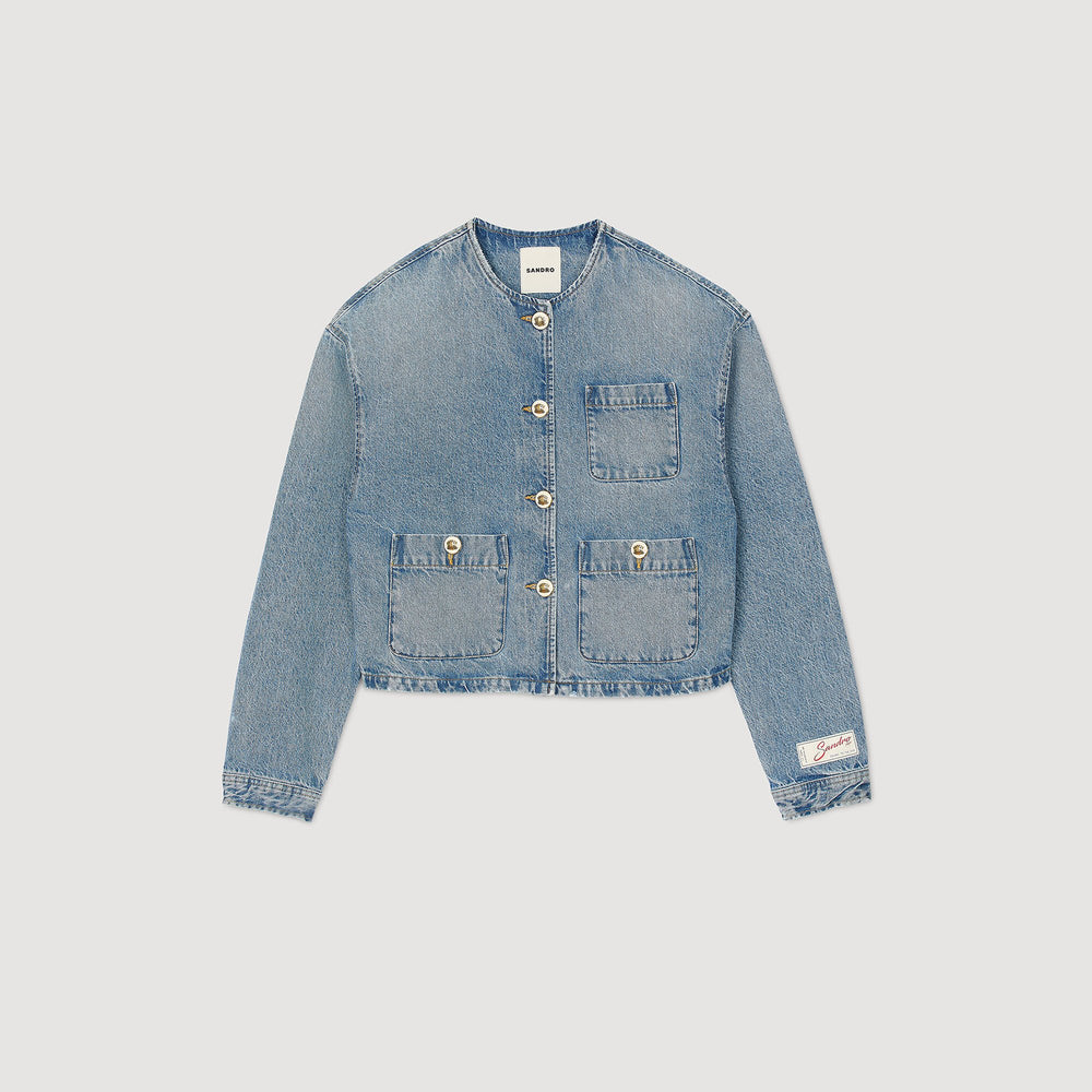 Denim jacket Blue Jean Sandro Women