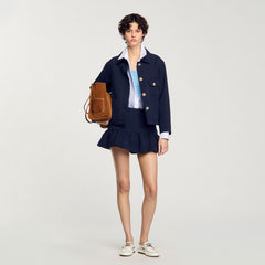Jacket with officer buttons Navy Blue Sandro Women