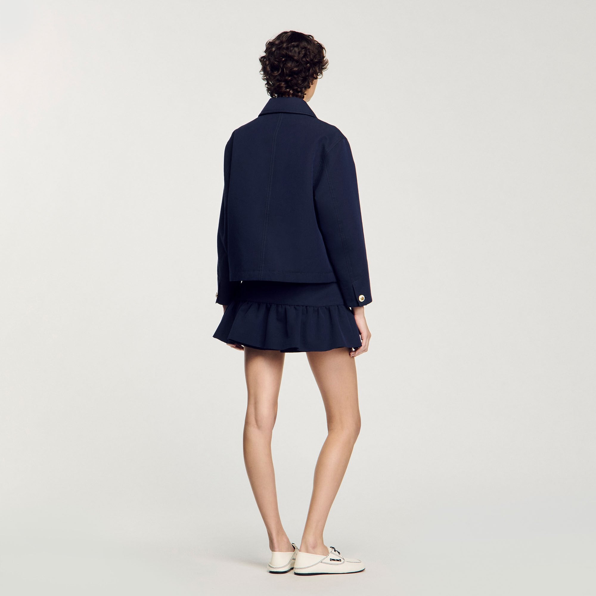 Jacket with officer buttons Navy Blue Sandro Women