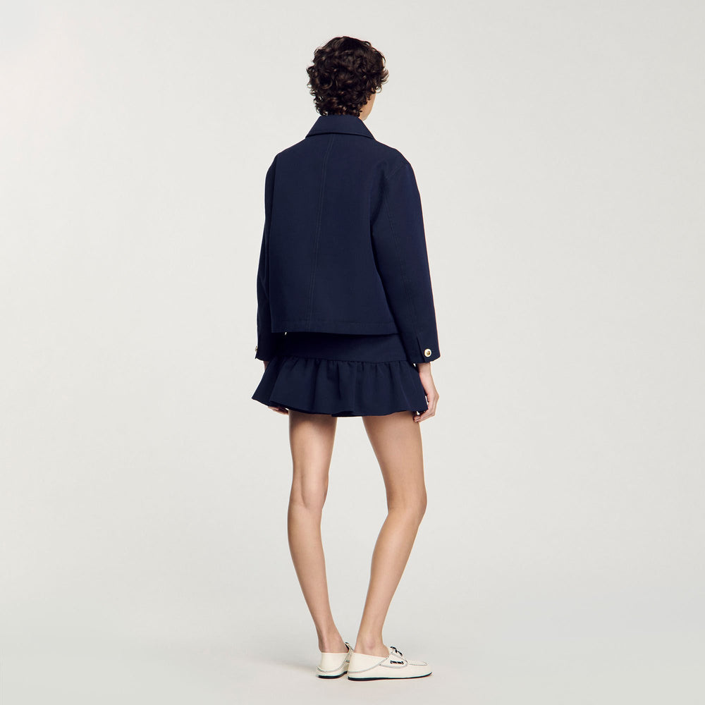 Jacket with officer buttons Navy Blue Sandro Women