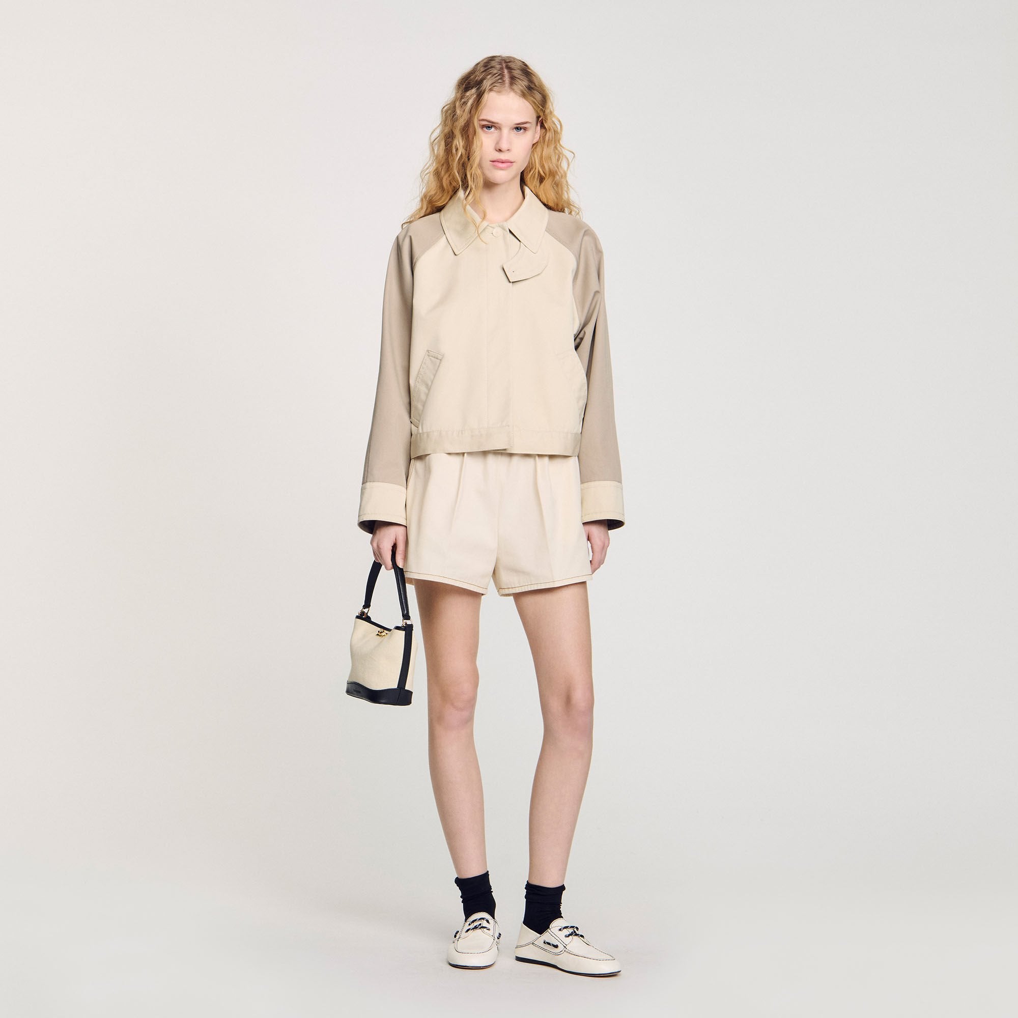 Two-tone jacket Beige Sandro Women