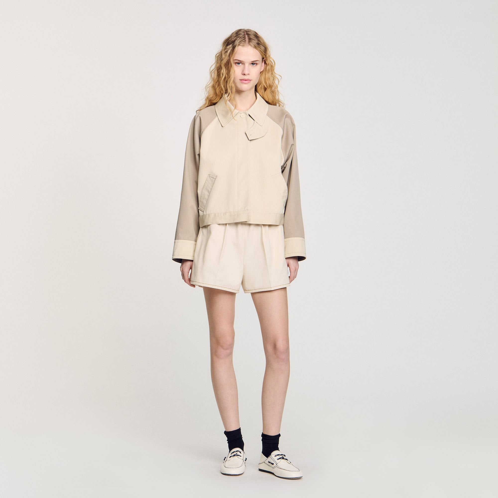 Two-tone jacket Beige Sandro Women