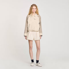 Two-tone jacket Beige Sandro Women