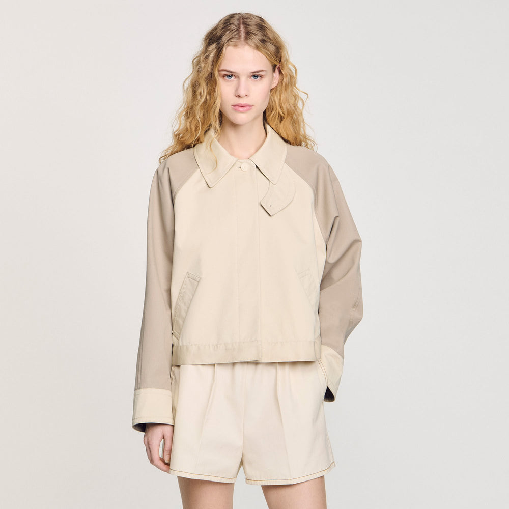 Two-tone jacket Beige Sandro Women