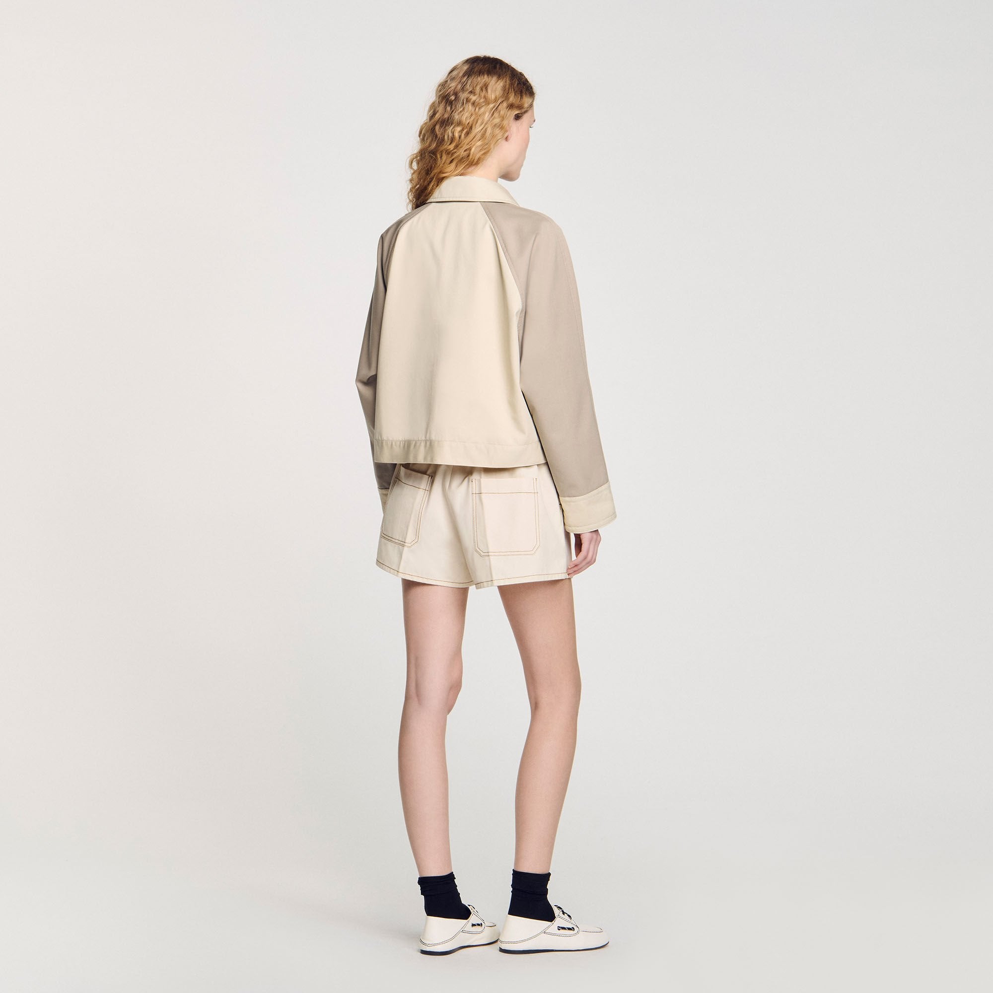 Two-tone jacket Beige Sandro Women