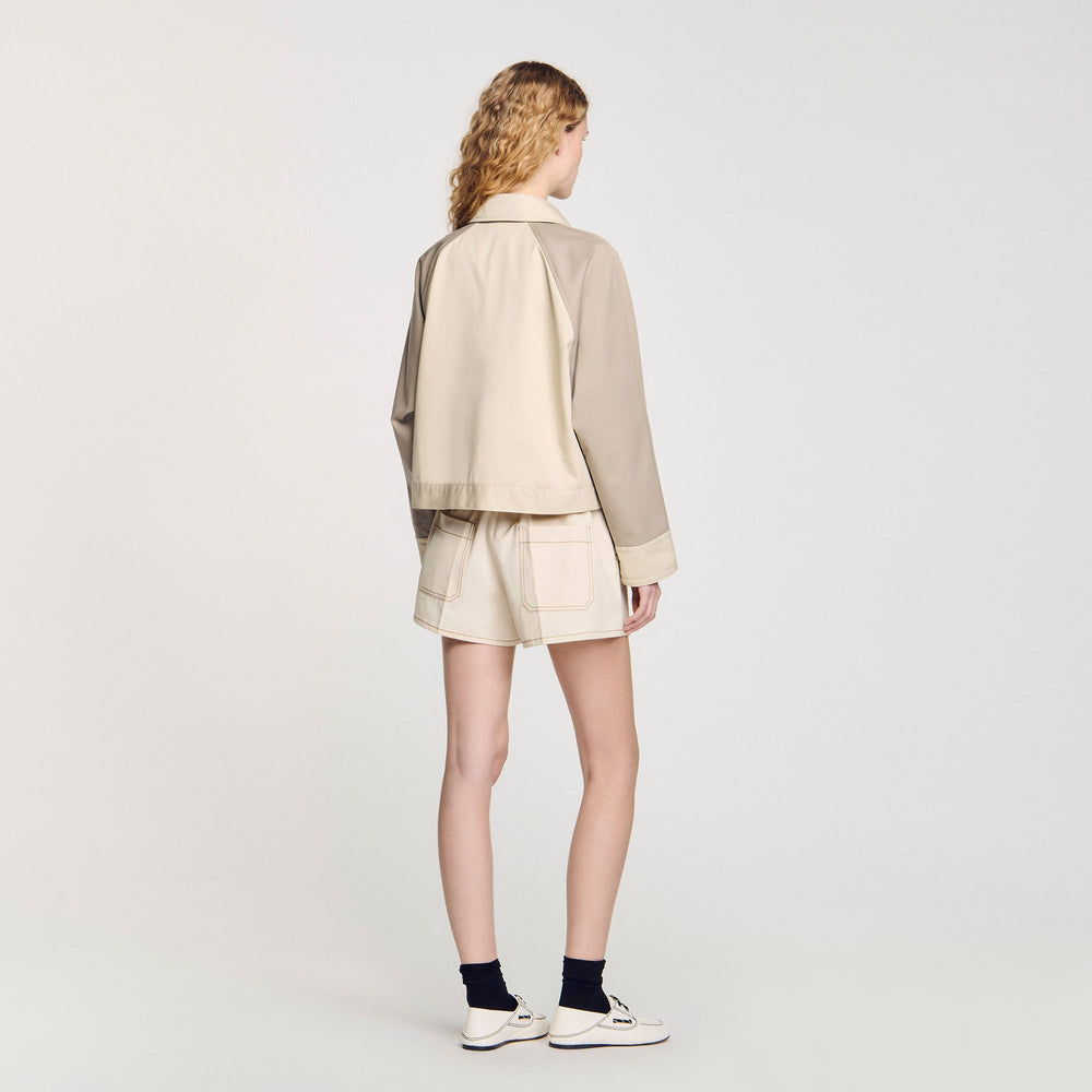 Two-tone jacket Beige Sandro Women