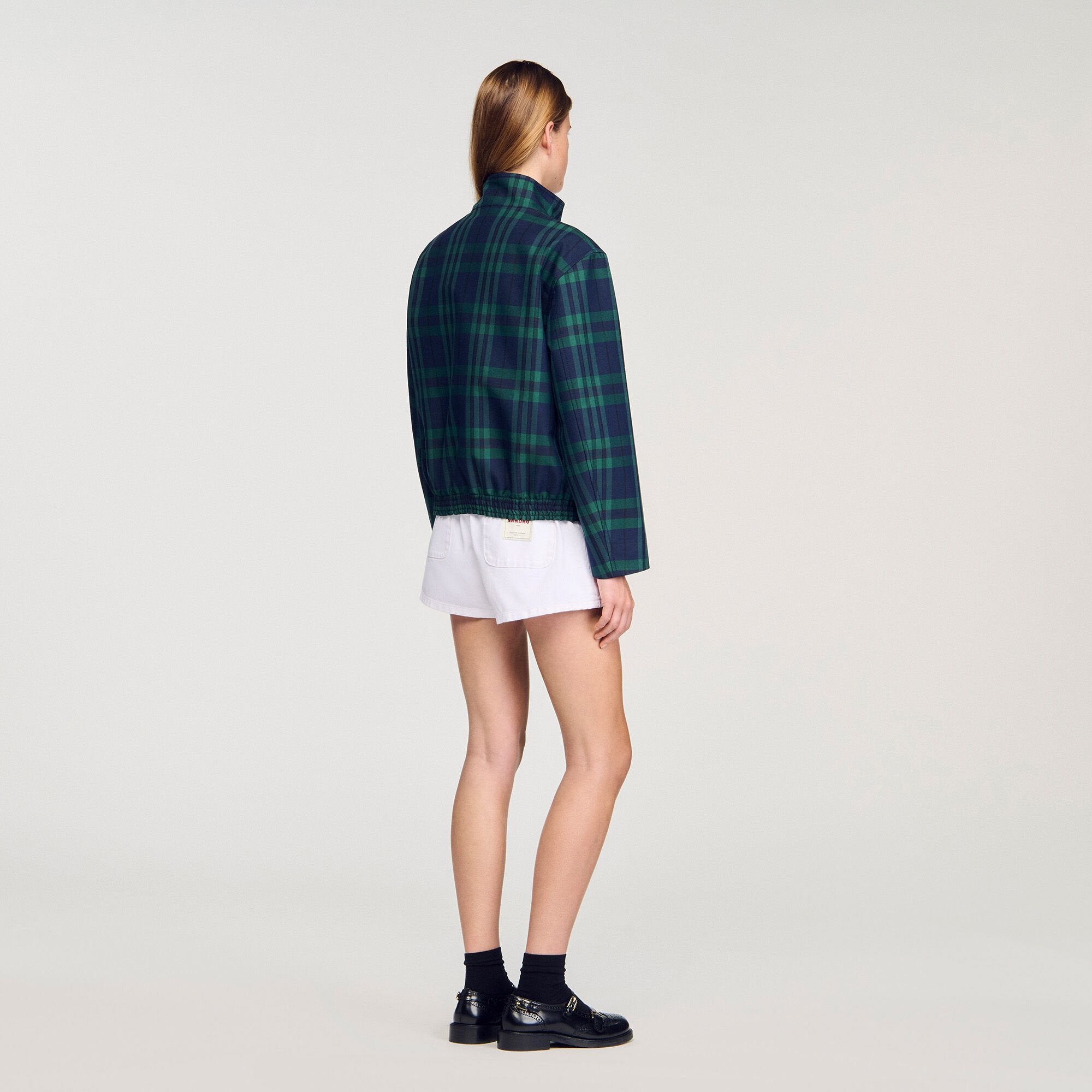 Checked jacket Green / Blue Sandro Women