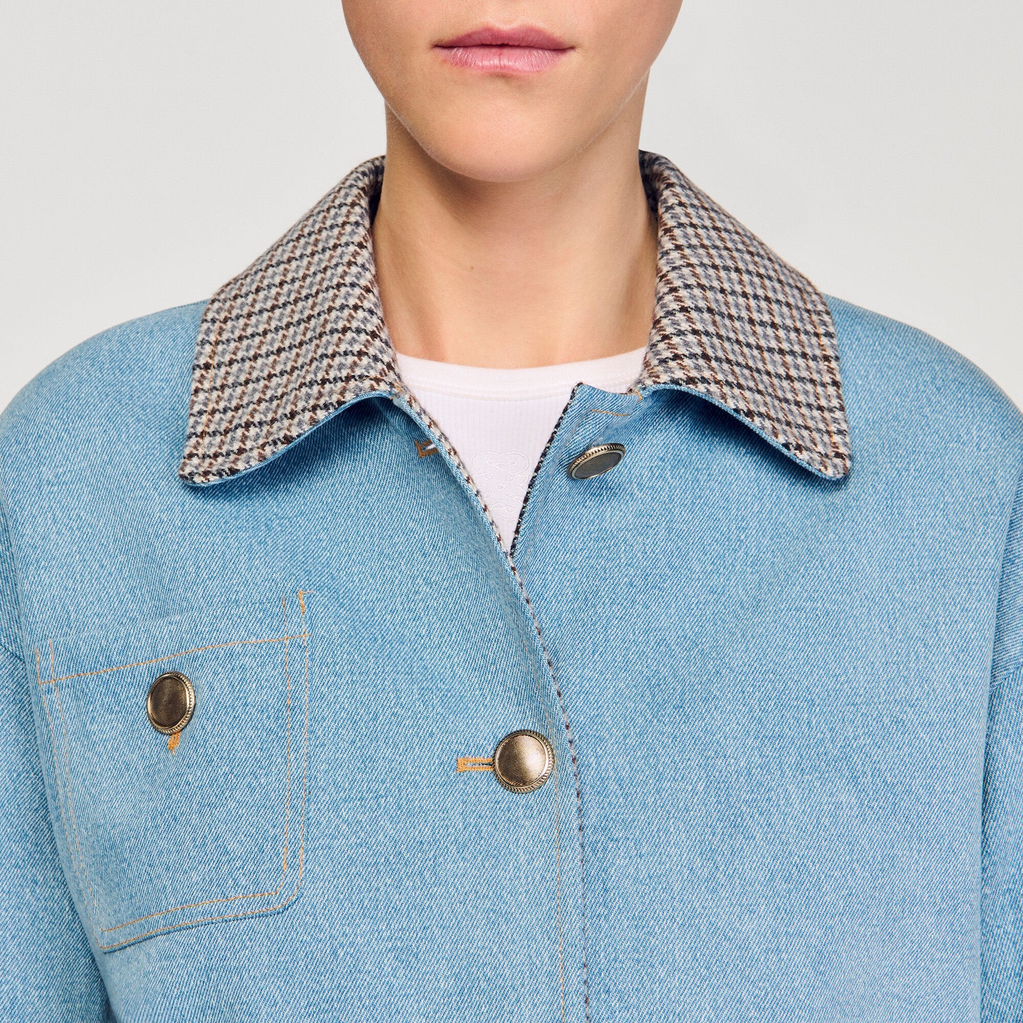 Denim Jacket Blue Jean Sandro Women