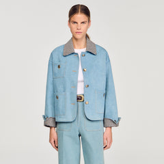 Denim Jacket Blue Jean Sandro Women