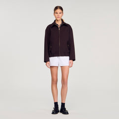 Oversized jacket Brown Sandro Women