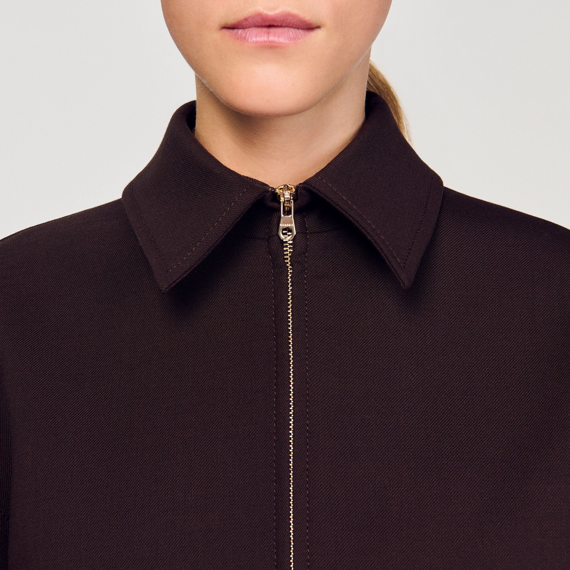 Oversized jacket Brown Sandro Women