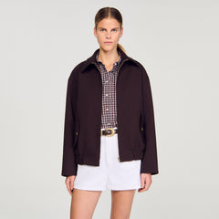 Oversized jacket Brown Sandro Women
