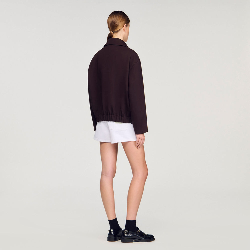 Oversized jacket Brown Sandro Women