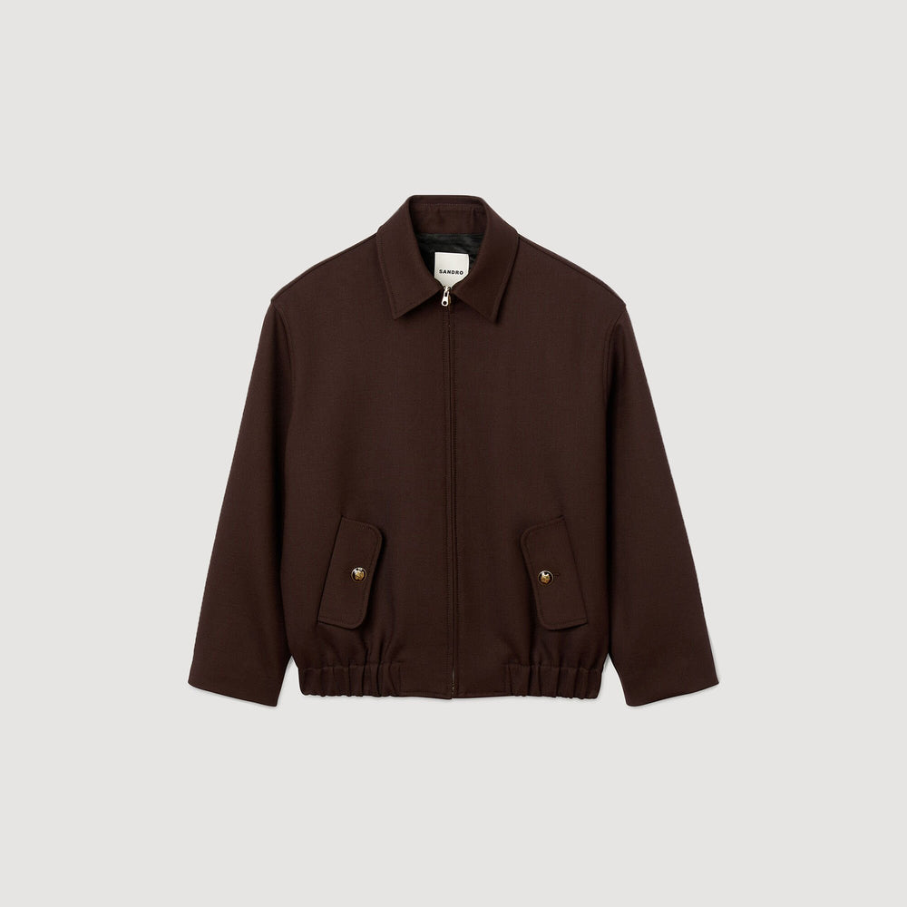 Oversized jacket Brown Sandro Women