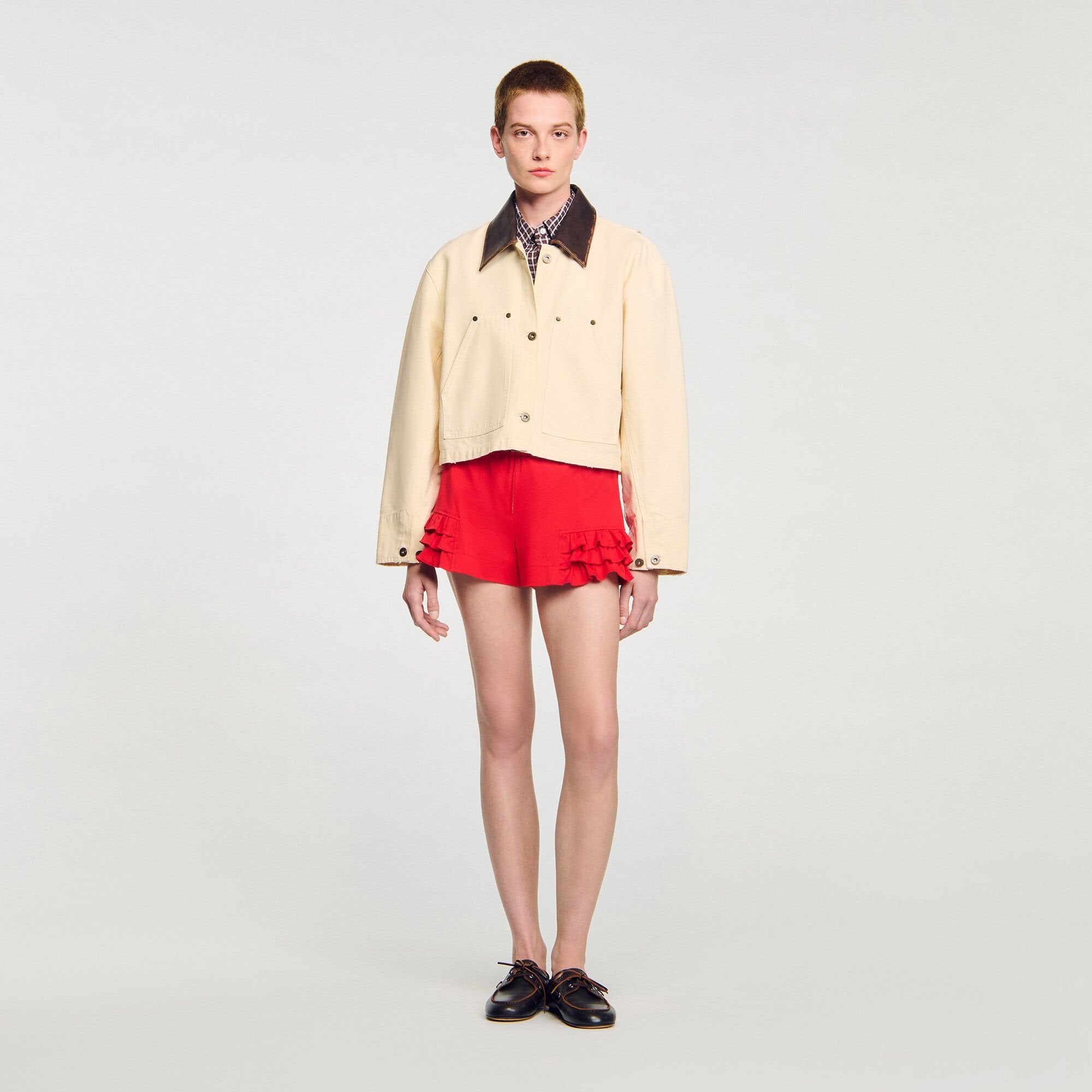 Workwear jacket Ecru Sandro Women