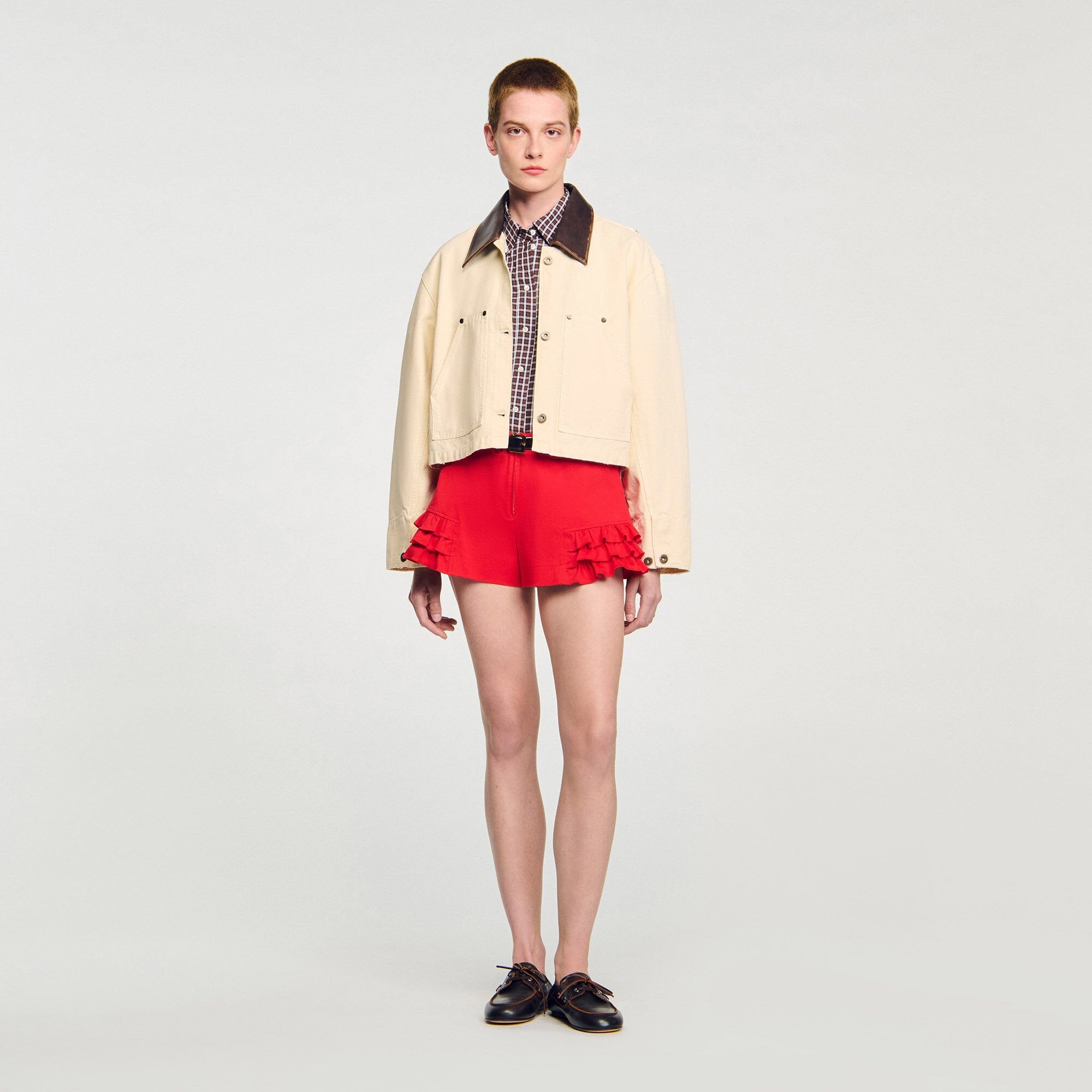 Workwear jacket Ecru Sandro Women