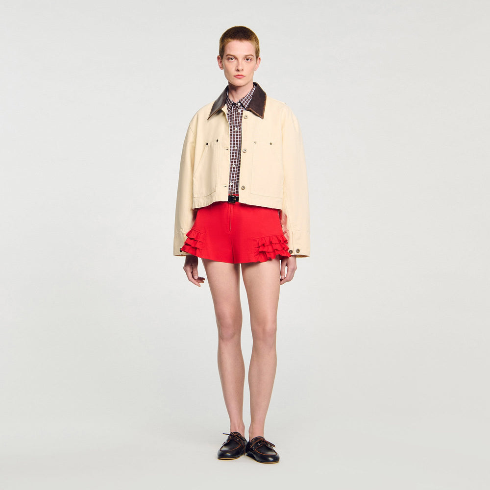 Workwear jacket Ecru Sandro Women