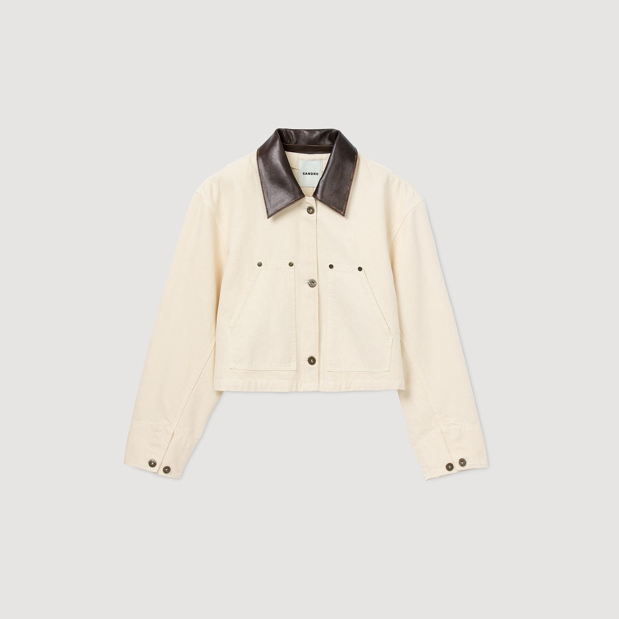 Workwear jacket Ecru Sandro Women