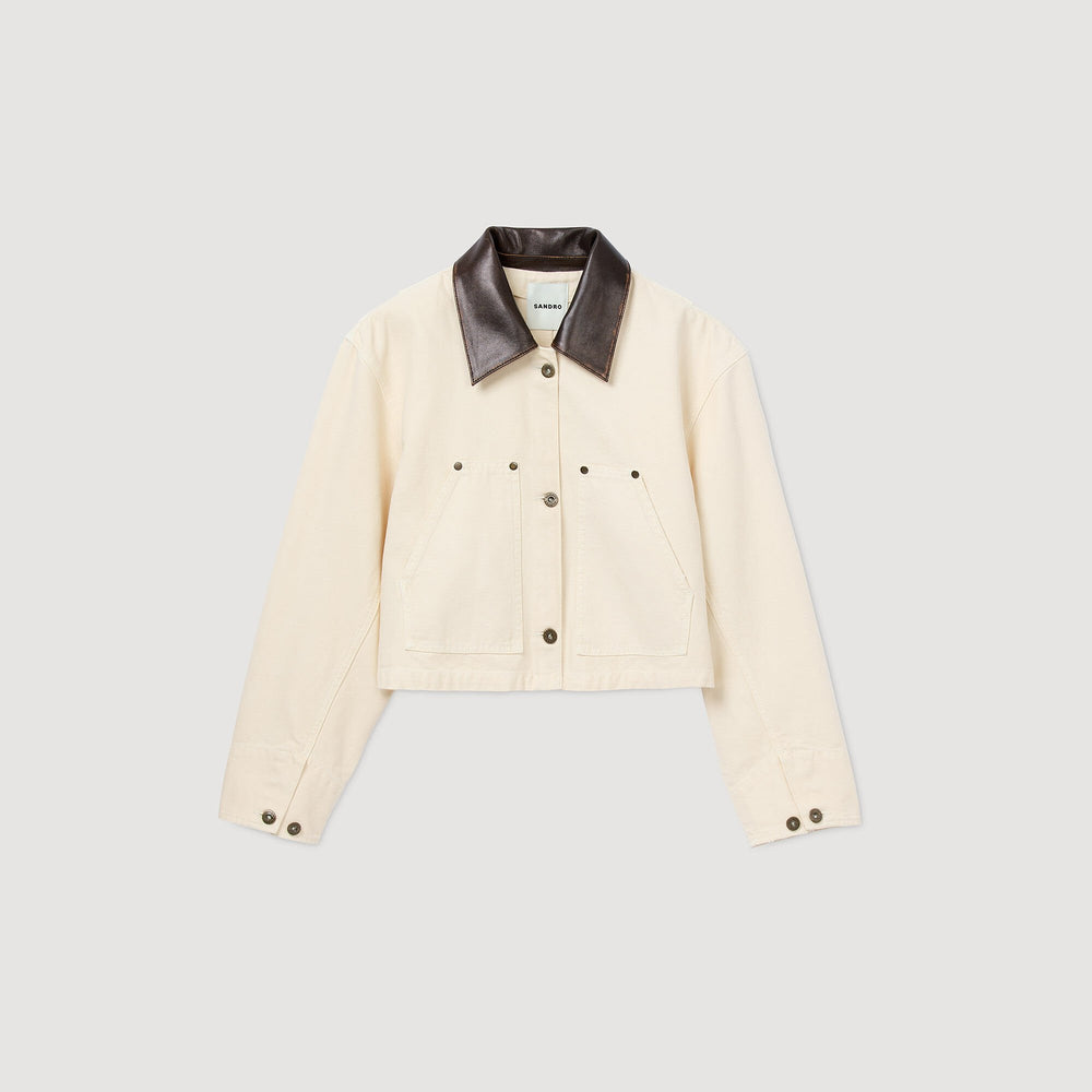 Workwear jacket Ecru Sandro Women
