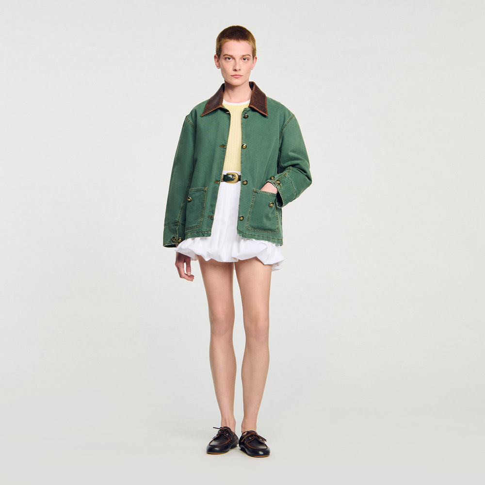 Workwear Jacket Dark Green Sandro Women