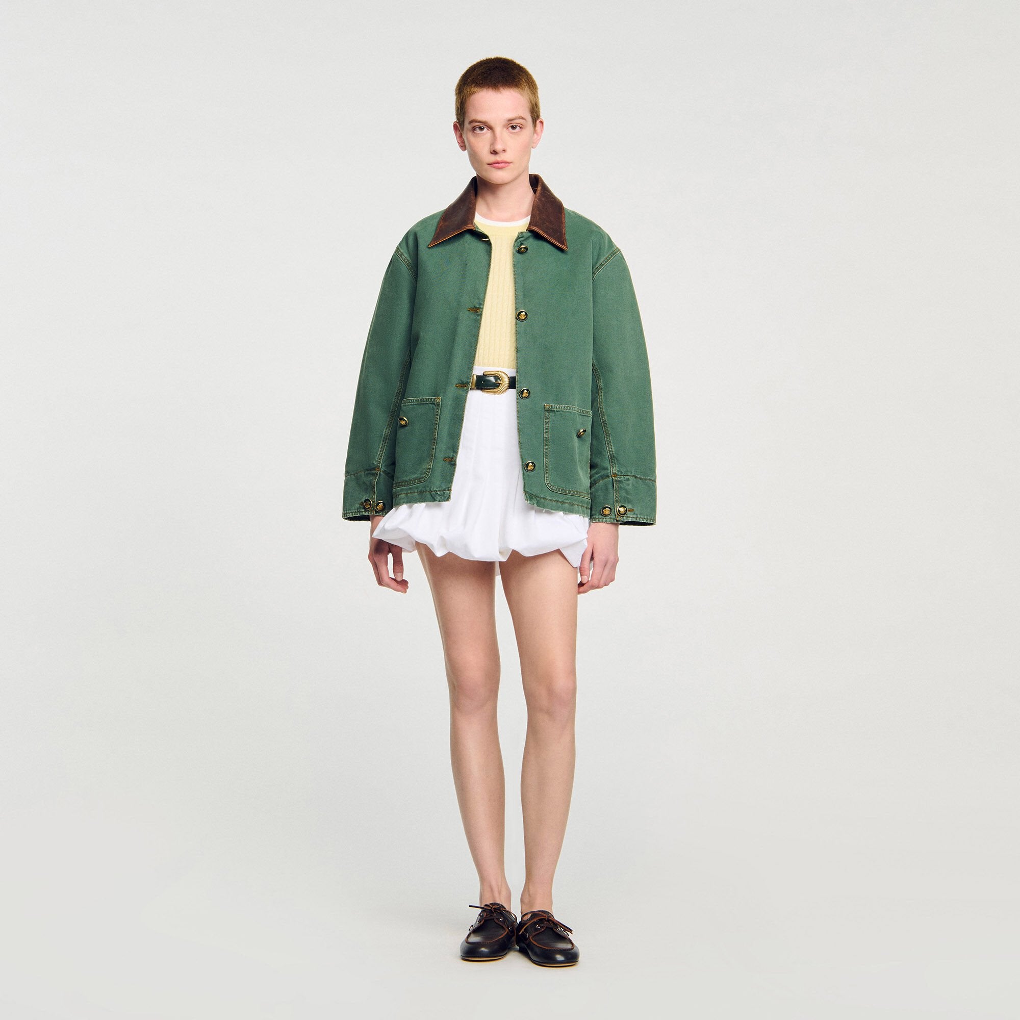 Workwear Jacket Dark Green Sandro Women