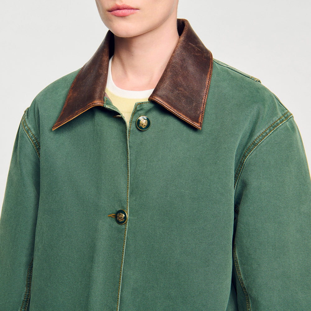 Workwear Jacket Dark Green Sandro Women