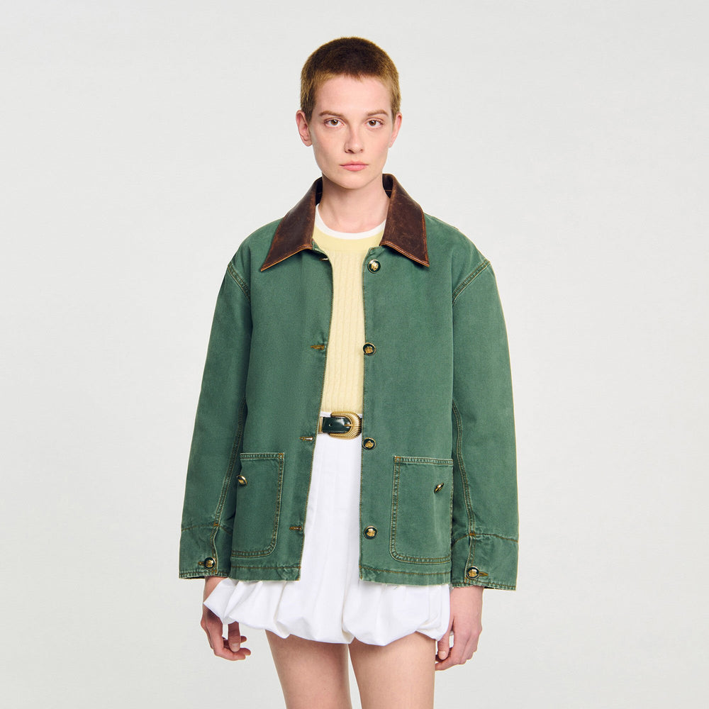 Workwear Jacket Dark Green Sandro Women