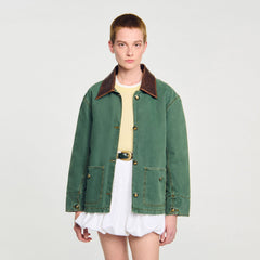 Workwear Jacket Dark Green Sandro Women