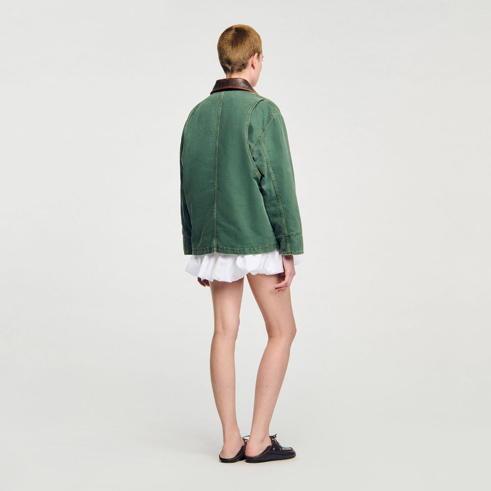 Workwear Jacket Dark Green Sandro Women