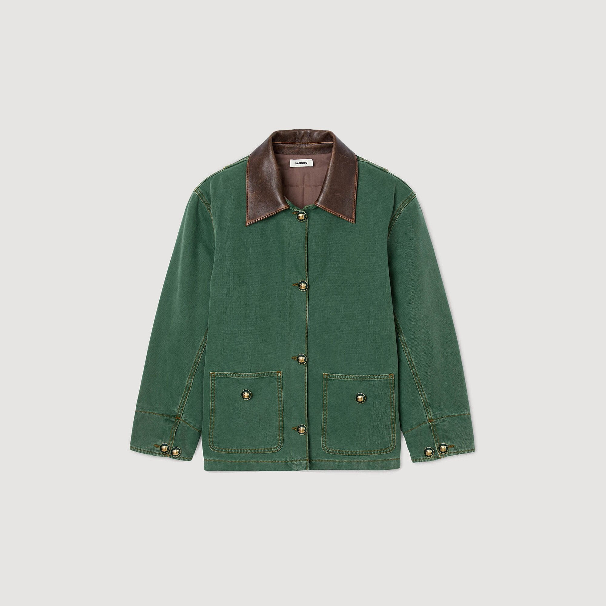 Workwear Jacket Dark Green Sandro Women