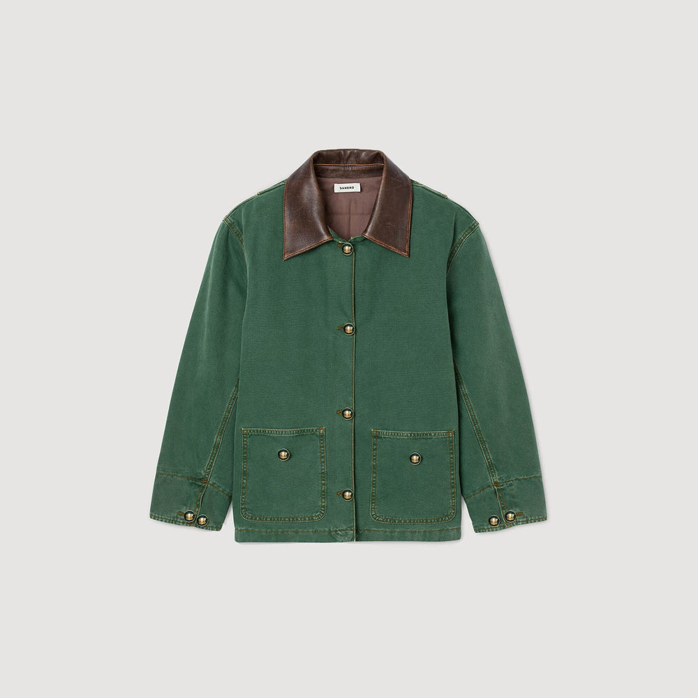 Workwear Jacket Dark Green Sandro Women