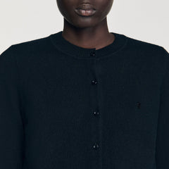 Ruffled cardigan Black Sandro Women