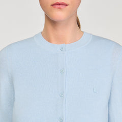 Ruffled cardigan Sky Blue Sandro Women