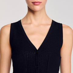 Decorative knit cardigan Black Sandro Women