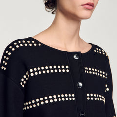 Studded cardigan Black Sandro Women
