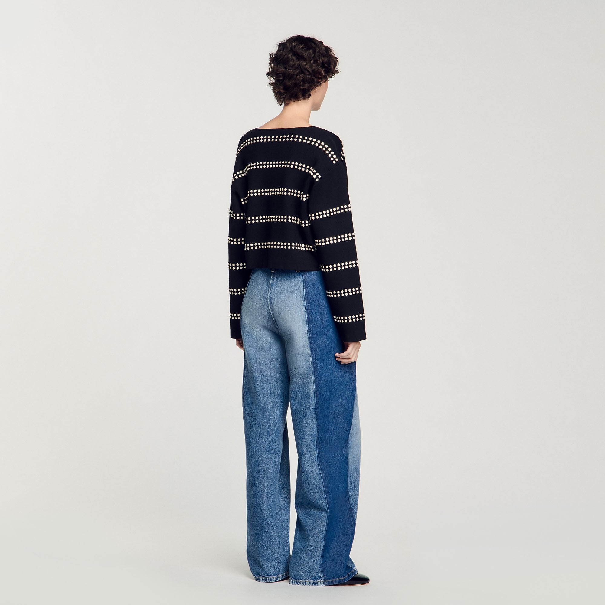 Studded cardigan Black Sandro Women