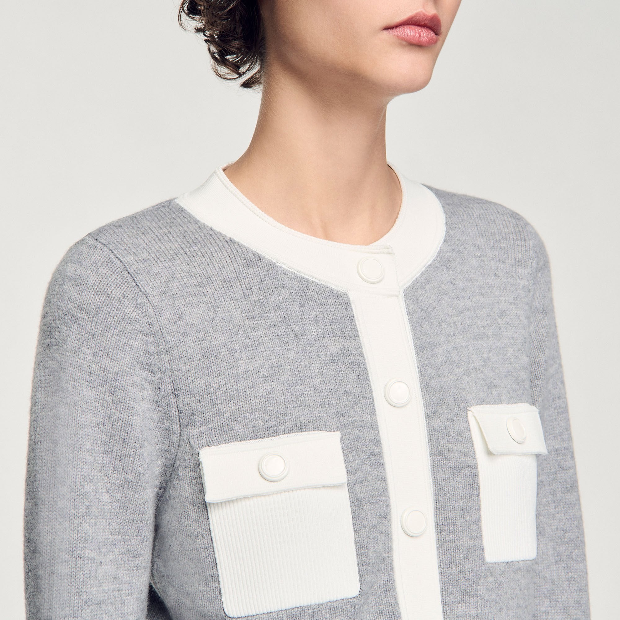 Two-tone cardigan Grey Sandro Women