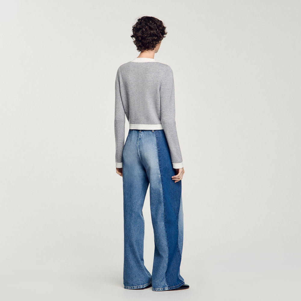 Two-tone cardigan Grey Sandro Women