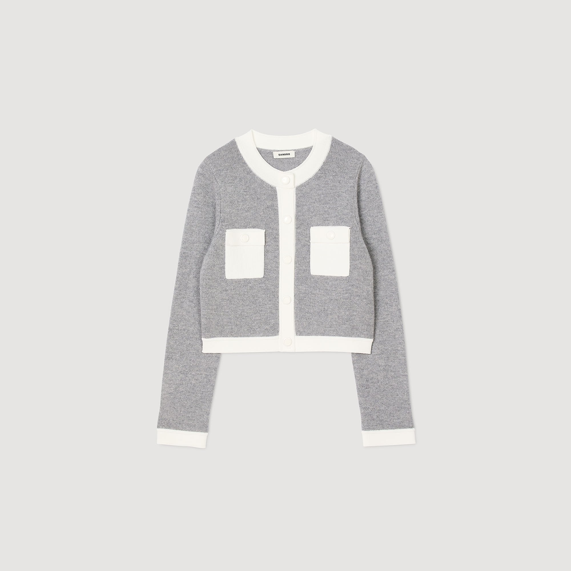 Two-tone cardigan Grey Sandro Women